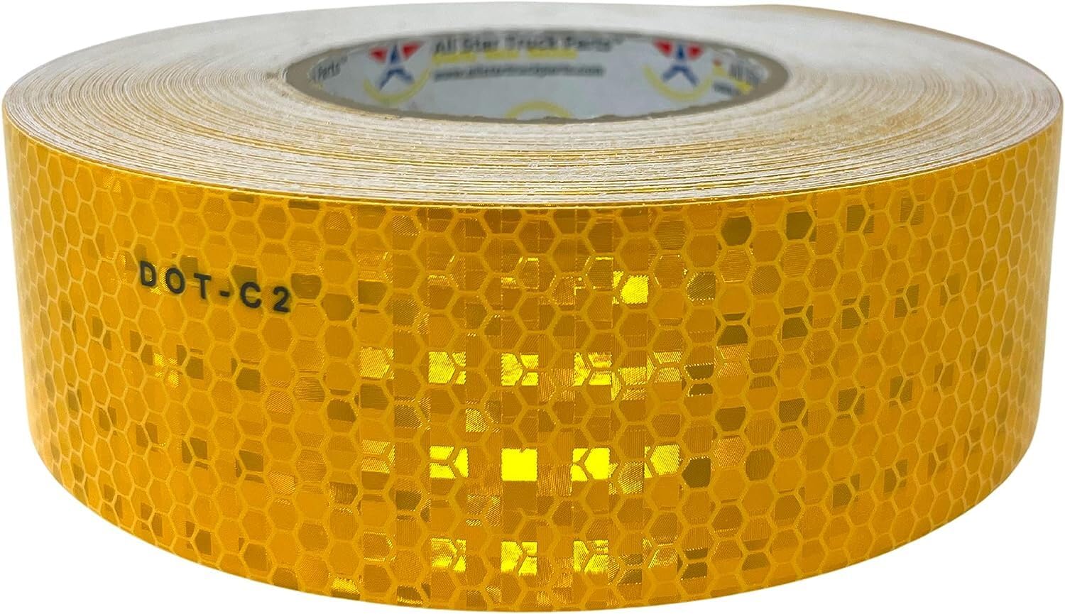 DOT-C2 Reflective Tape Roll - 2 Inch X 150 Feet, Yellow/Orange, For Trucks, Trailers, Boats - View #6