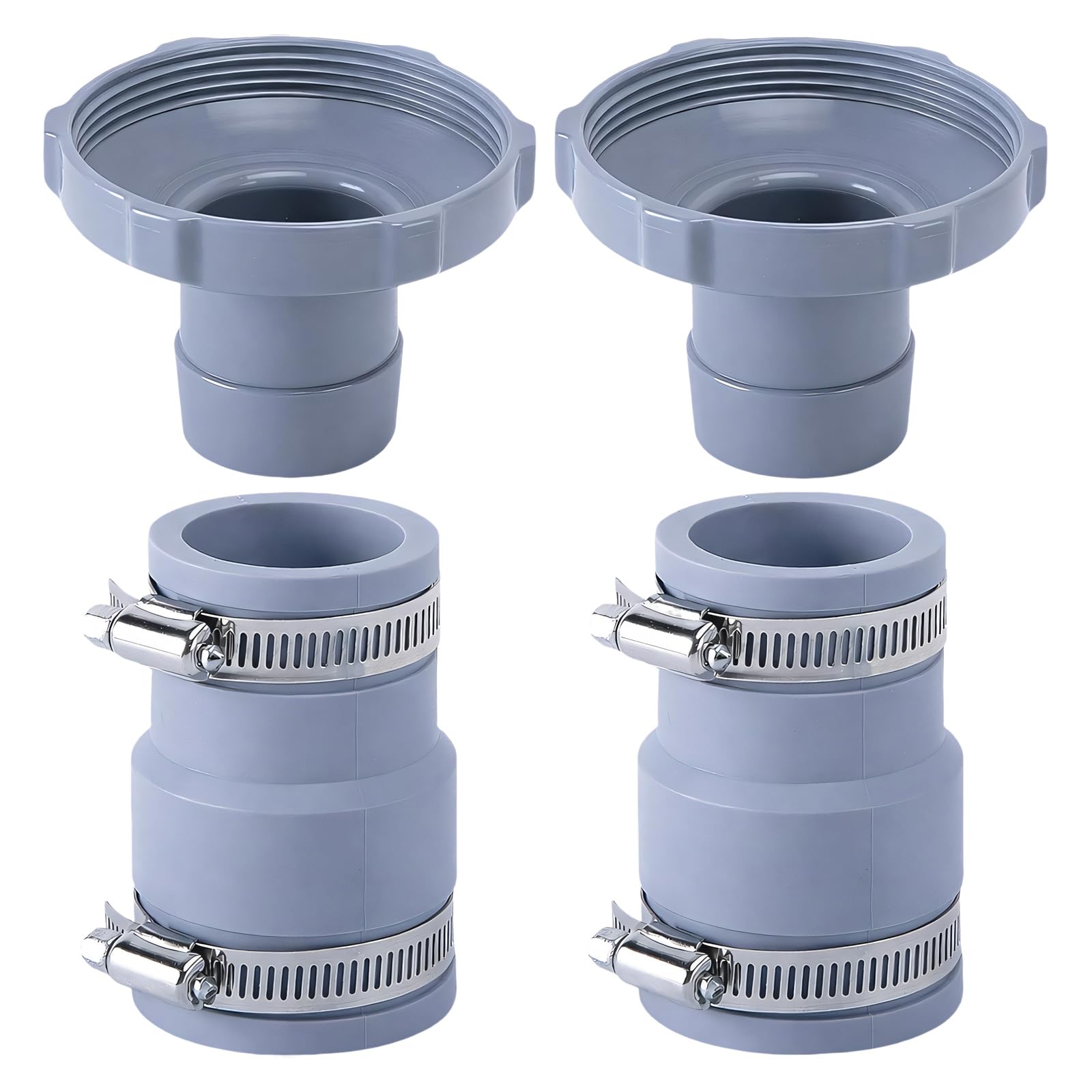 Pool Hose Fitting Set Pool Vacuum Hose Adapter with Clamp Pools Skimmer Attachments Hoses Adapter Enduring Quick Connecting Skimmer Attachments