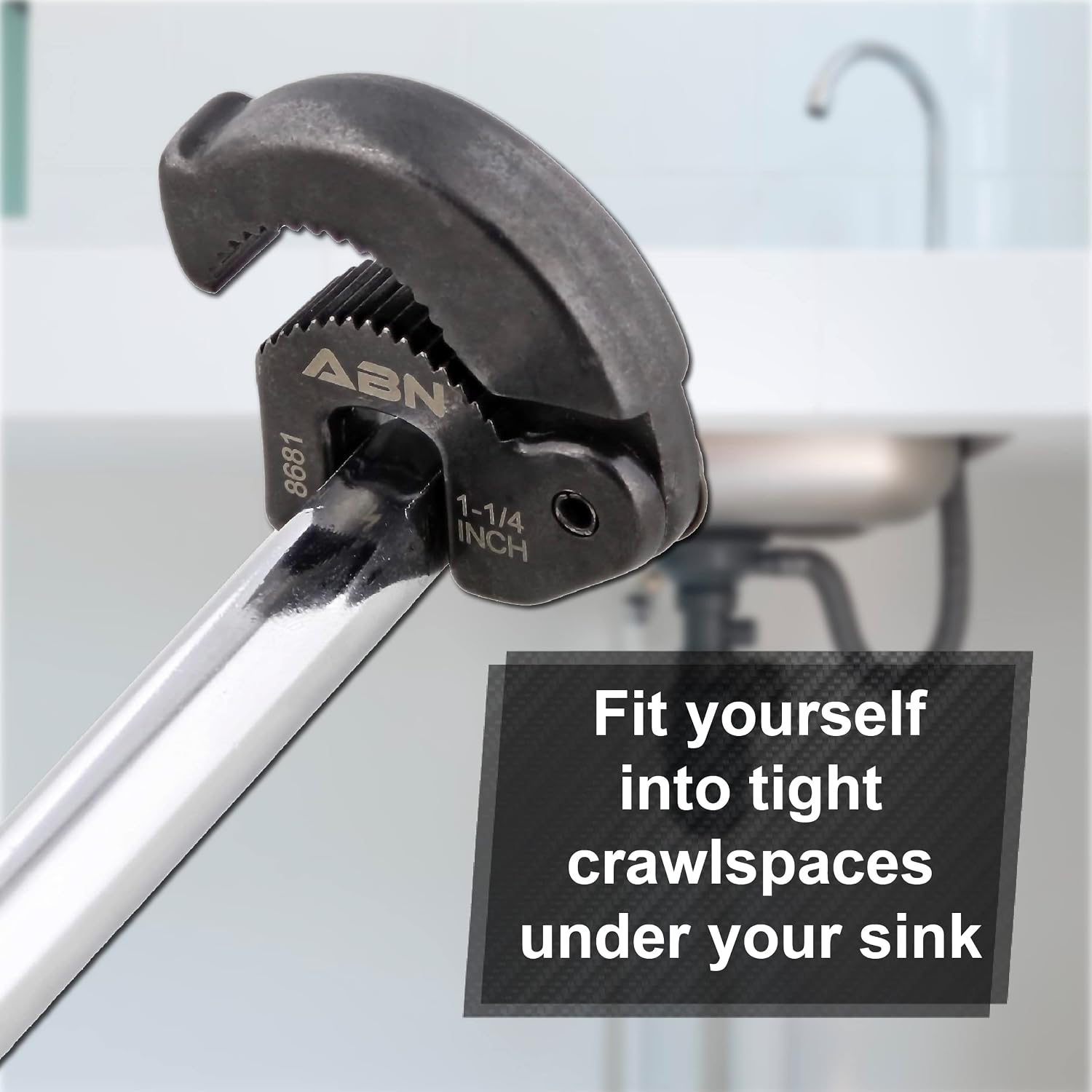 ABN Large Basin Wrench 11 Inch Faucet Installation Tool, Telescoping Plumbers Under Sink Telescopic Tools, 3/8 to 1-1/4