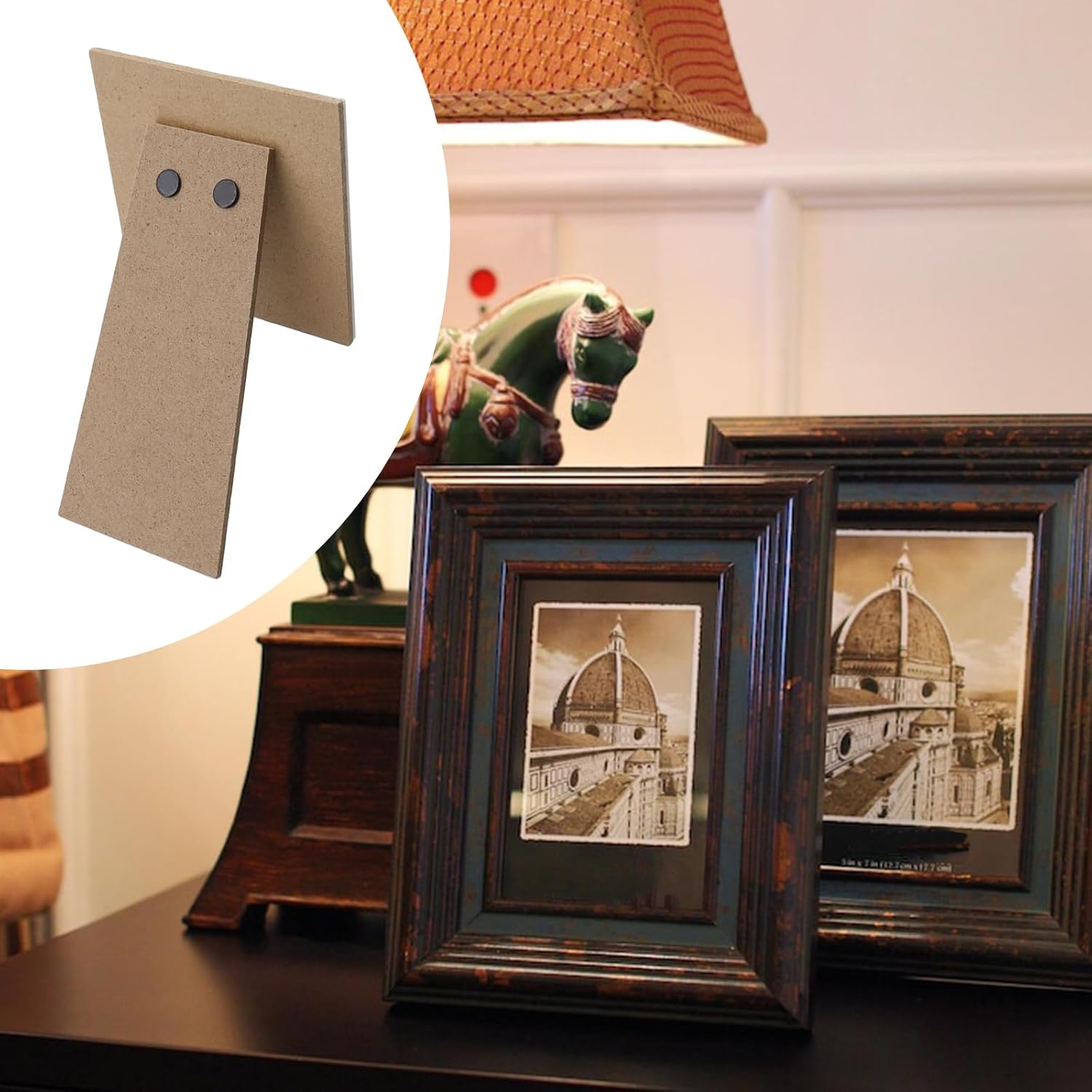 Oedema Easel Back Picture Frame Easel Back Decor Frame Backing Stand 4.13 Inch, 4PCS