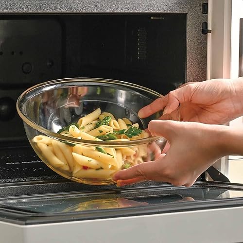 Miniatura 2 de HARIO MXPA-250-BK Heat Resistant Glass Shallow Bowl, 86.5 fl oz (2,500 ml), Buono Kitchen Multi Ball, Clear, Made in Japan