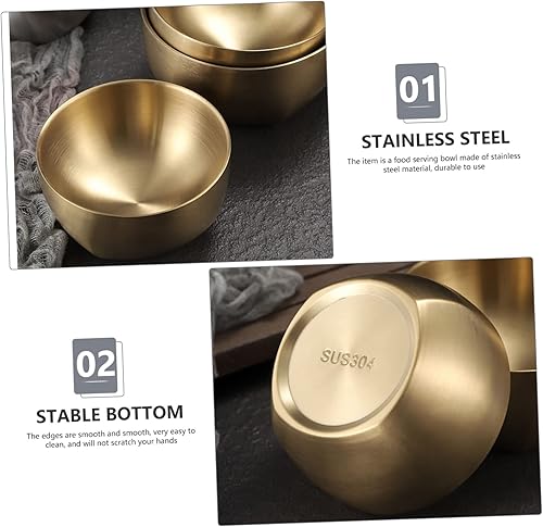 Miniatura 2 de UPKOCH Tazón de arroz de acero inoxidable Tazón de sopa asiática Tazón de sopa japonesa Tazón de ramen japonés Tazón de acero inoxidable Cuencos de