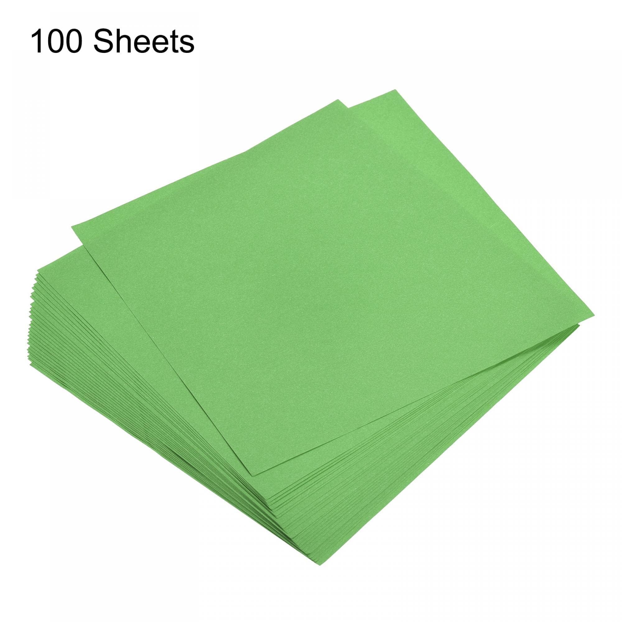 TOP-VIGOR 100 Sheets Coloured Origami Paper, 15cm x 15cm Double Sided, Handmade Craft Papers for DIY Art Crafts, Drawing Cutting, Green - Image 3