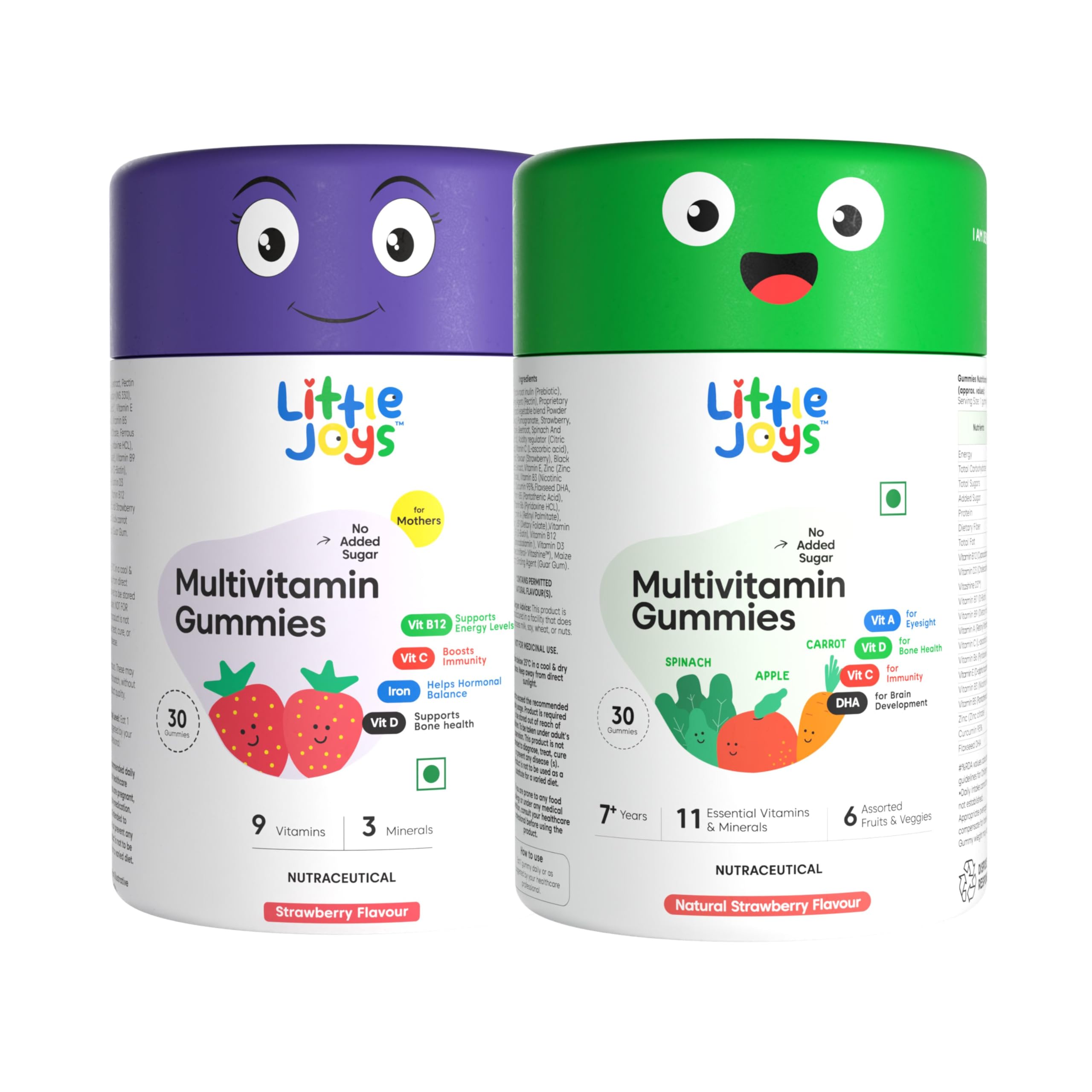 Little Joys Multivitamin Gummies | 7-12 Years |With 11 Vitamins & Minerals | 30 Day pack | Improves Immunity, Bone health & Antibody Production | No Added Sugar | Strawberry Flavour — Amazon image 11