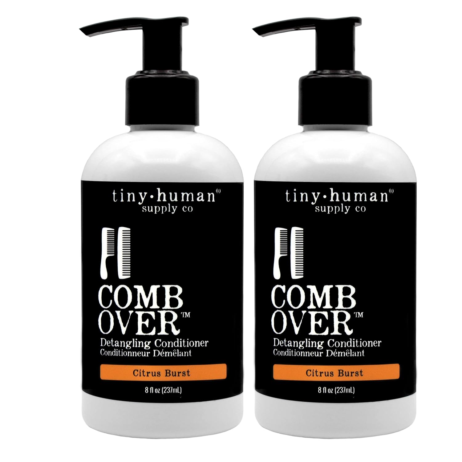 Tiny Human Supply Co Comb Over Detangling Hair Conditioner 2-pack, Citrus Burst, 8oz, Made for Baby, Toddlers and Big Kids