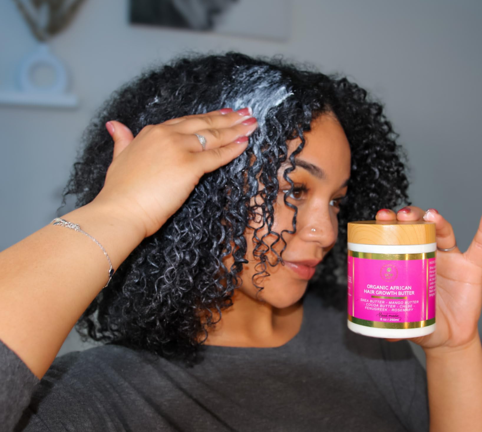 Chebe Hair Growth & Thickening Butter with Shea, Cocoa, Mango Butter, 8 oz