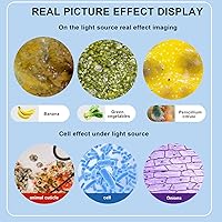Vista 5 de Microscopio trinocular 40X-5000X de aumento de grado de laboratorio con etapa mecánica dual y microscopio de cámara USB HD para adultos