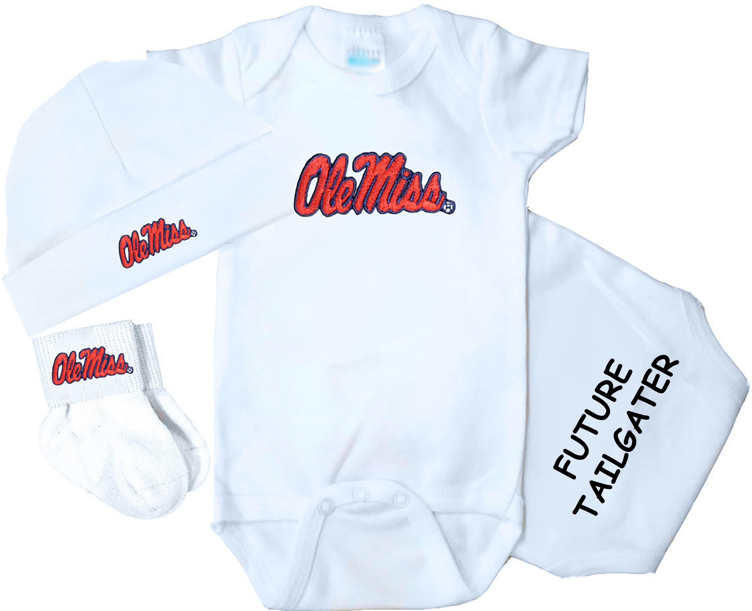 Future Tailgater Mississippi Ole Miss Rebels 3 Piece Baby Clothing Set (3-6 months)