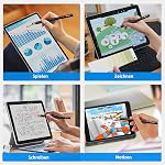 Mixoo Stylus Pen for Touchscreen, 2-in-1 Disc and Fiber Tip Sensitivity and Precision, Stylus for iPad, iPhone Tablet Phone Chromebook All Touch Screens Devices, Black