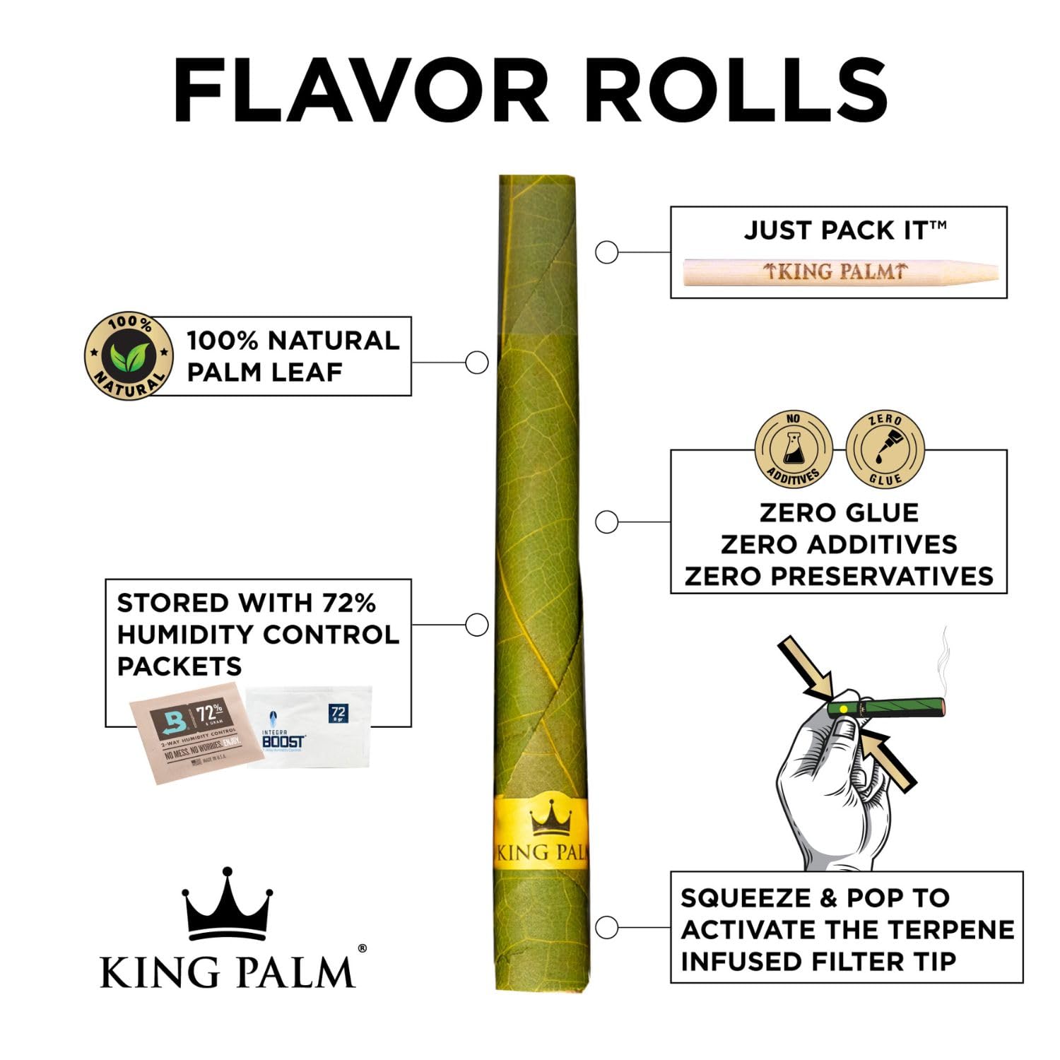 King Palm Mini Rolls Watermelon Wave (2 Stück)