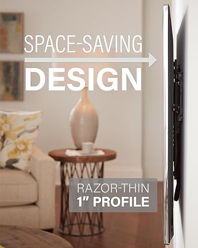 Miniatura 3 de SANUS Soporte de pared para TV de perfil bajo para televisores de 40 a 80 pulgadas - Soporte universal de pared fijo para TV, perfil delgado de 1