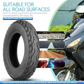 3.00-8 Tire for Power Wheelchair 3.00-8 Pneumatic Tire for Scooter Tires for Front or Rear fits on 8 Inch Ri-m, 4 P.R. 38J, Tubeless
