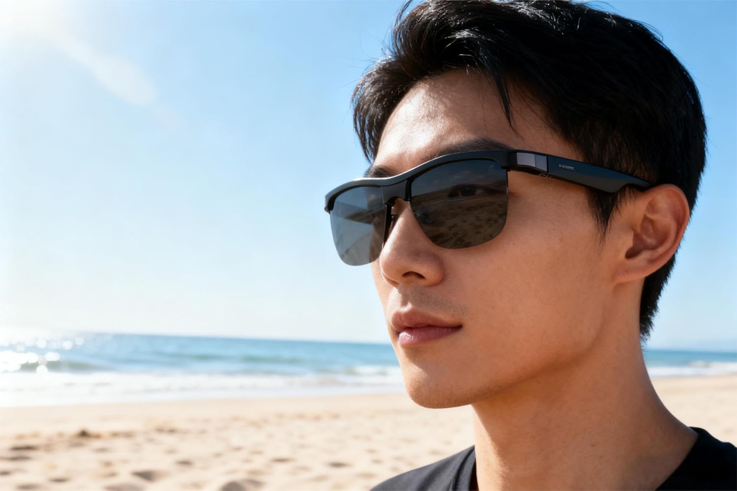 Black Polarized Sunglasses for Men and Women, UV Protection, Stylish and Durable, Ideal for Outdoor Sports, Driving,Fishing - Image 4