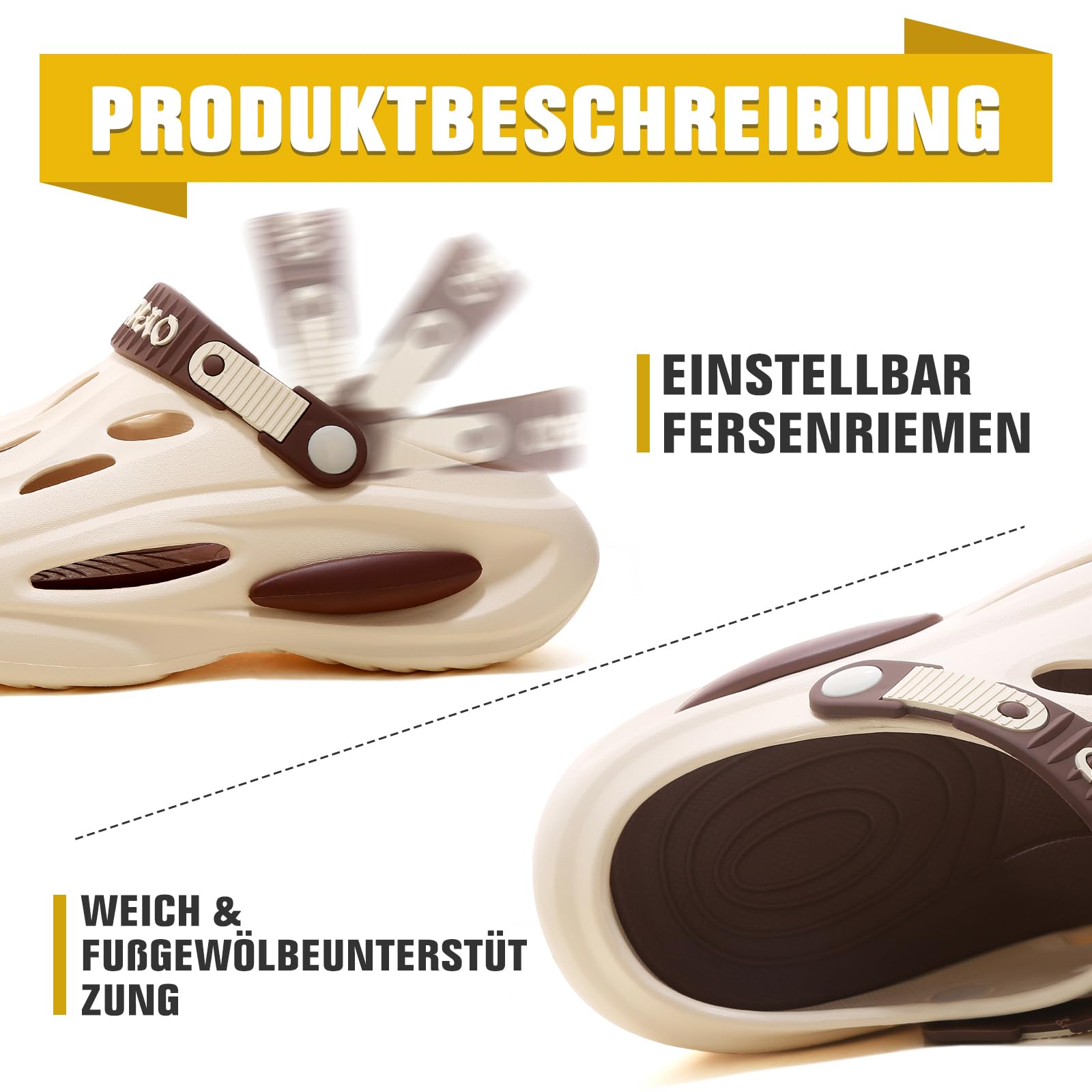Platform Zoccoli Sanitari Uomo, Estive Tendenza Ciabatte Confortevole Sabot, Casual Scarpe Sanitarie Antiscivolo Calzature Infermieriadatto per Doccia Ospedale Lavoro