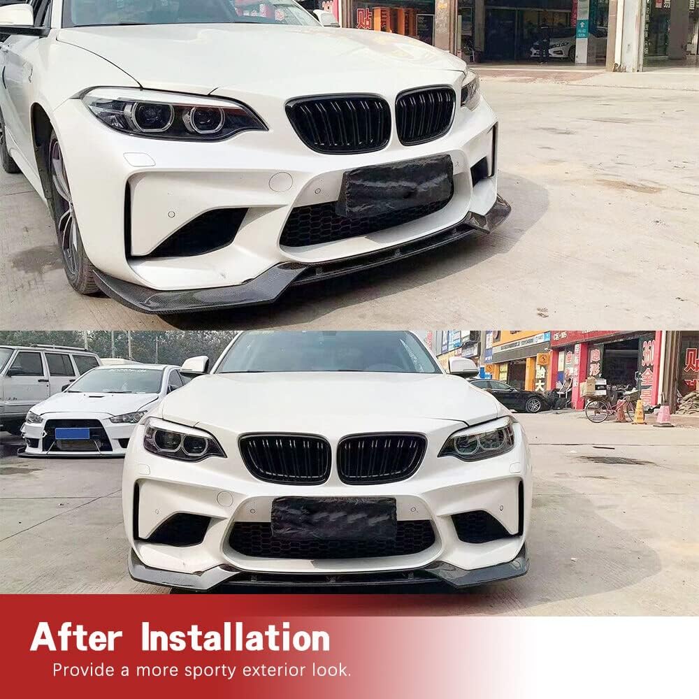 Carbon Fiber Front Bumper Lip Fits for BMW 2 Series F87 M2 Coupe 2-Door 2016-2018 Front Lip Spoiler Body Kit Factory Outlet