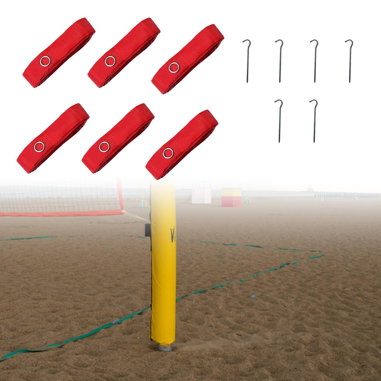 F Fityle 6X Líneas de Voleibol de Playa Líneas de bádminton 800cm de Largo Marcador de cancha portátil Marcador de líneas para Actividades al Aire Libre