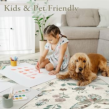 Amazon.com: Lahome Insect Print Washable Area Rugs 5x7, Soft Rugs