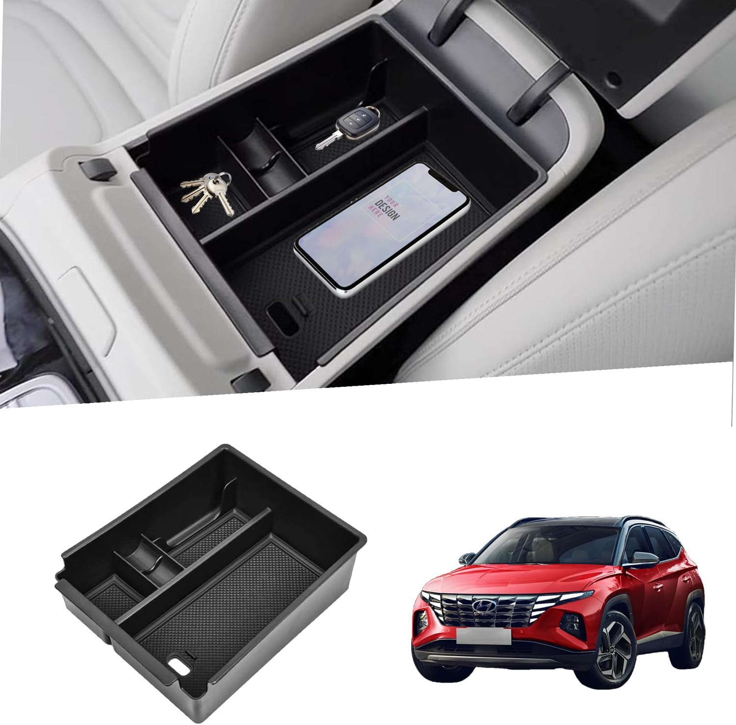 Amazon.com: Center Console Organizer Compatible with Hyundai Tucson ...