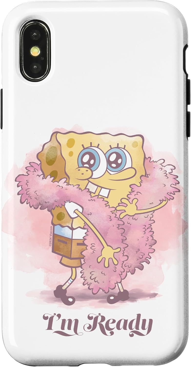 Spongebob Squarepants I'm Ready Lovely Retro Portrait Case for iPhone 14 Pro Max