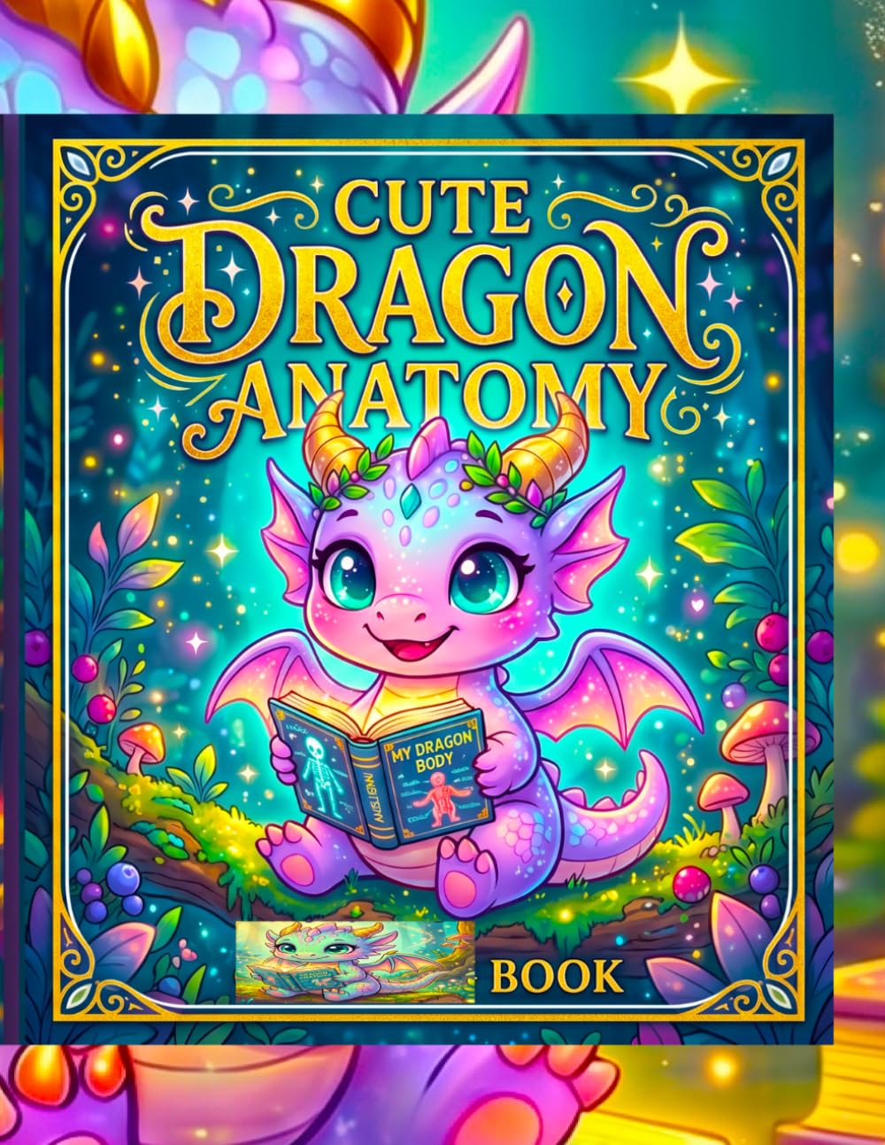 Cute dragon anatomy book: Color, Learn & Explore the Magical Anatomy of Dragons Fun Pages