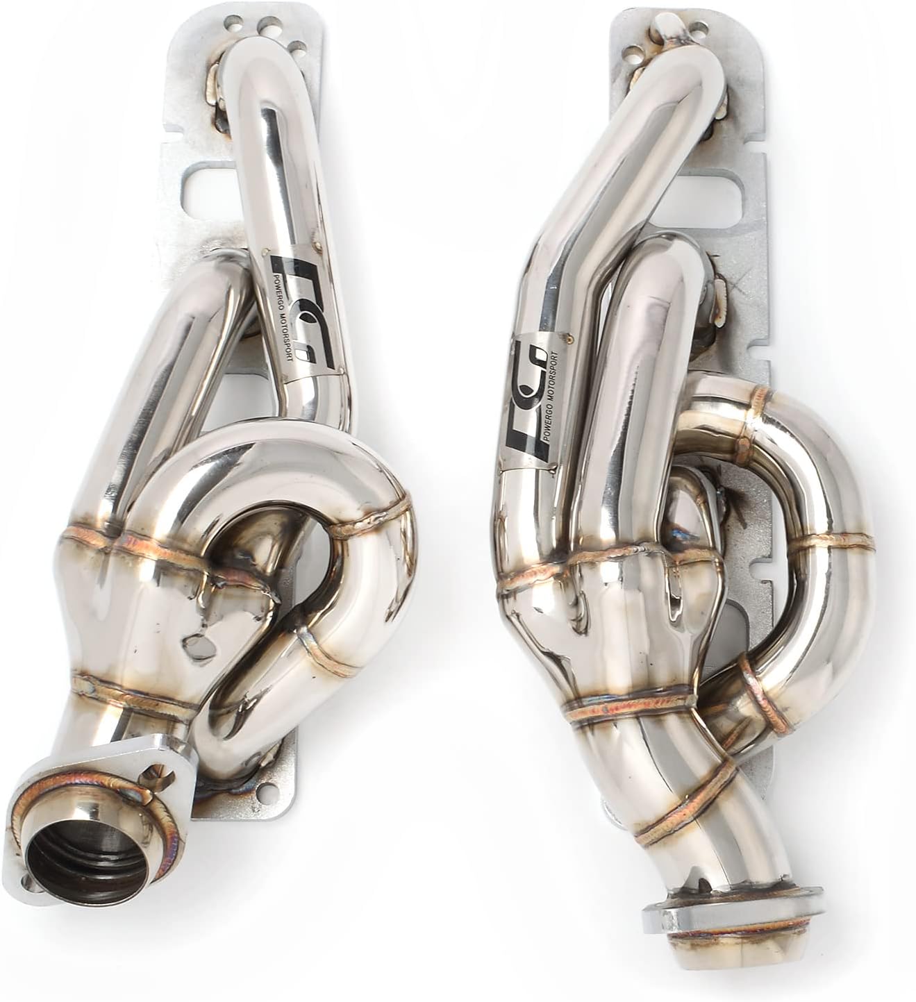 Exhaust Shorty Headers Manifold 304 Stainless Steel Polished Finish for Ram 1500 2500 3500 Pickup Truck 5.7L V8 Hemi 2003-2008