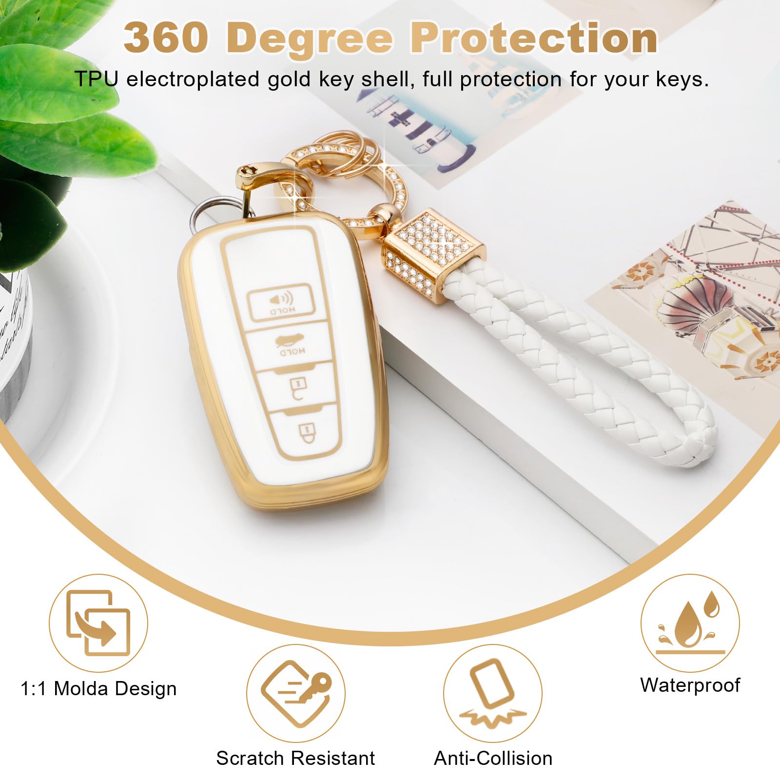 HIBEYO Custodia per Chiave Auto Adatta per Mercedes Benz E Classe S A