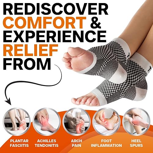 Miniatura 2 de Calcetines para fascitis plantar con manga de pie y calcetines de compresión alivio de la fascitis plantar - Soporte de tobillo y arco y mujeres
