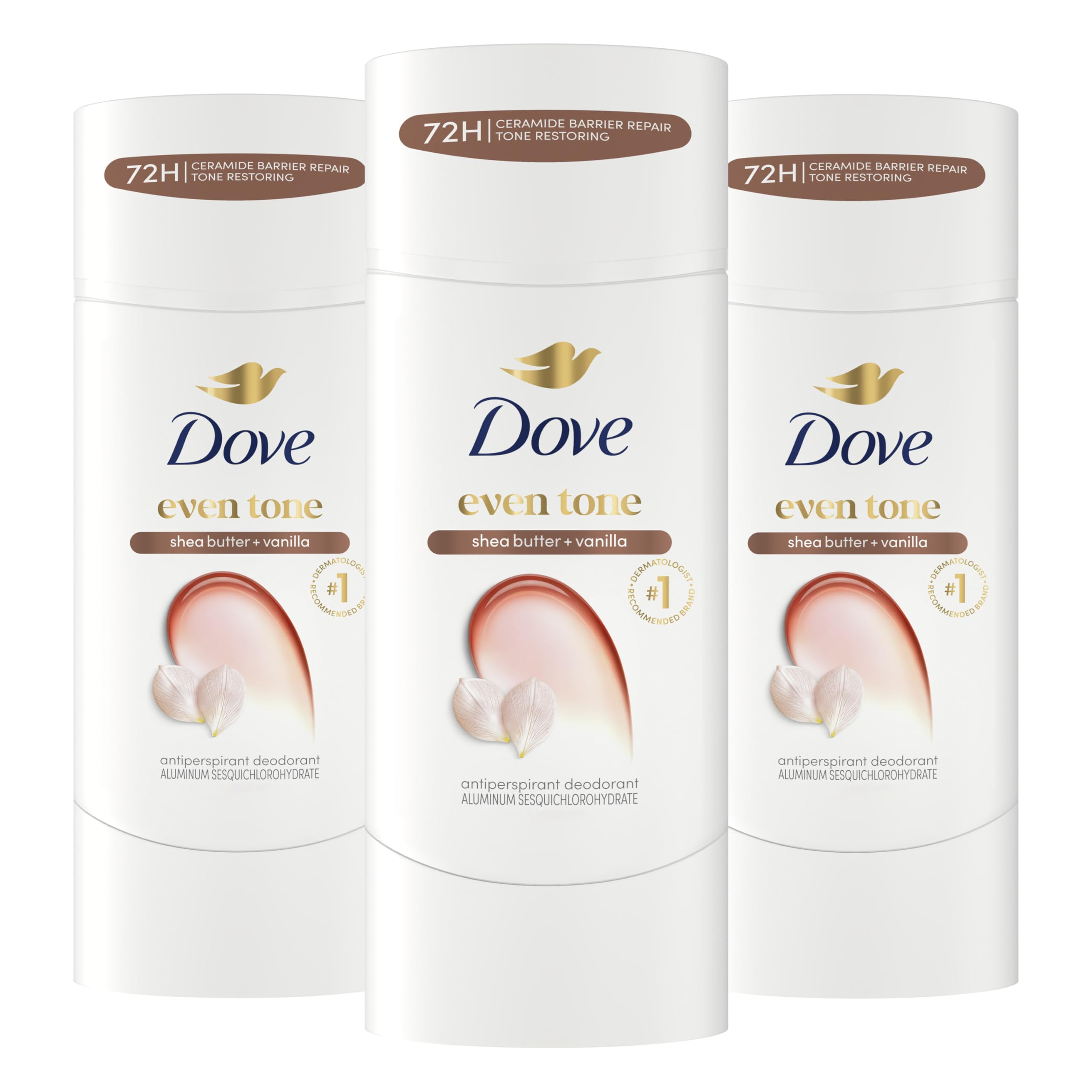 Dove Even Tone Antiperspirant Deodorant Shea Butter & Vanilla 2.6oz 3PK