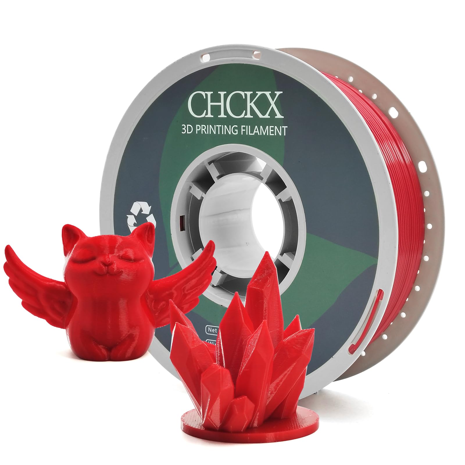 PETG 3D-Drucker-Filament, Maßgenauigkeit +/- 0,03 mm, 1-kg-Spule (1 kg), 1,75 mm, Rot