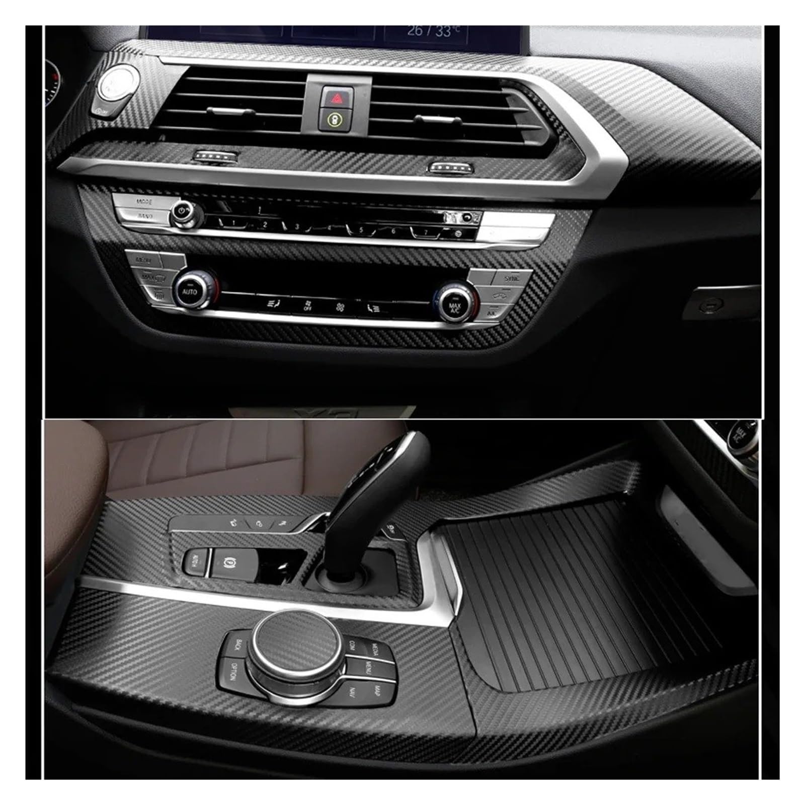Innenausstattung Für Für X3 Für X4 G01 G02 2018-2020 Auto Styling Zubehör Innen Zentrale Steuerung Panel Tür Griff Carbon Faser Aufkleber Aufkleber(Ice matt blue,Style b,RHD)