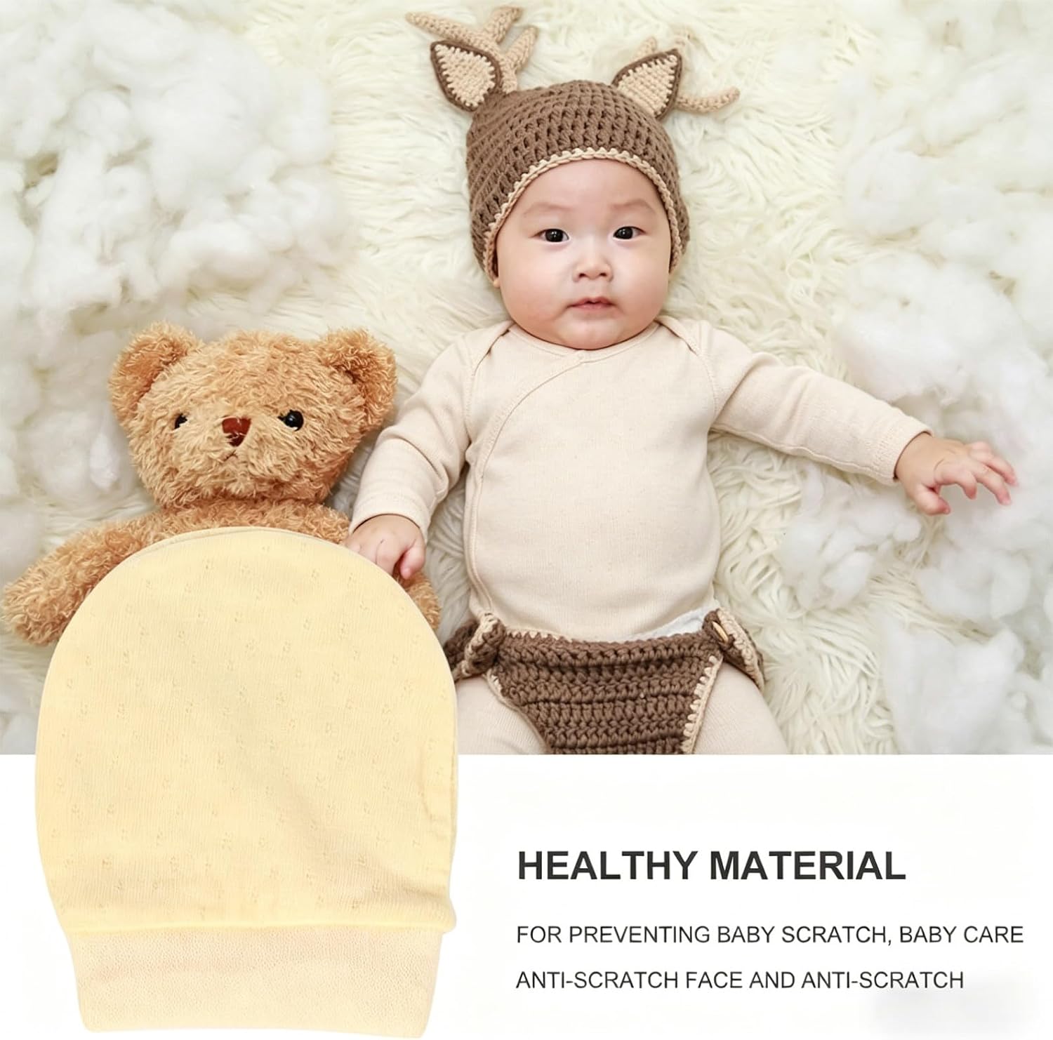 4 Pairs Anti Scratch Gloves Anti Scratching Gloves Mittens Gloves for No Scratch Mittens Mittens Gloves Stop Finger Mittens Anti-scratch Cotton