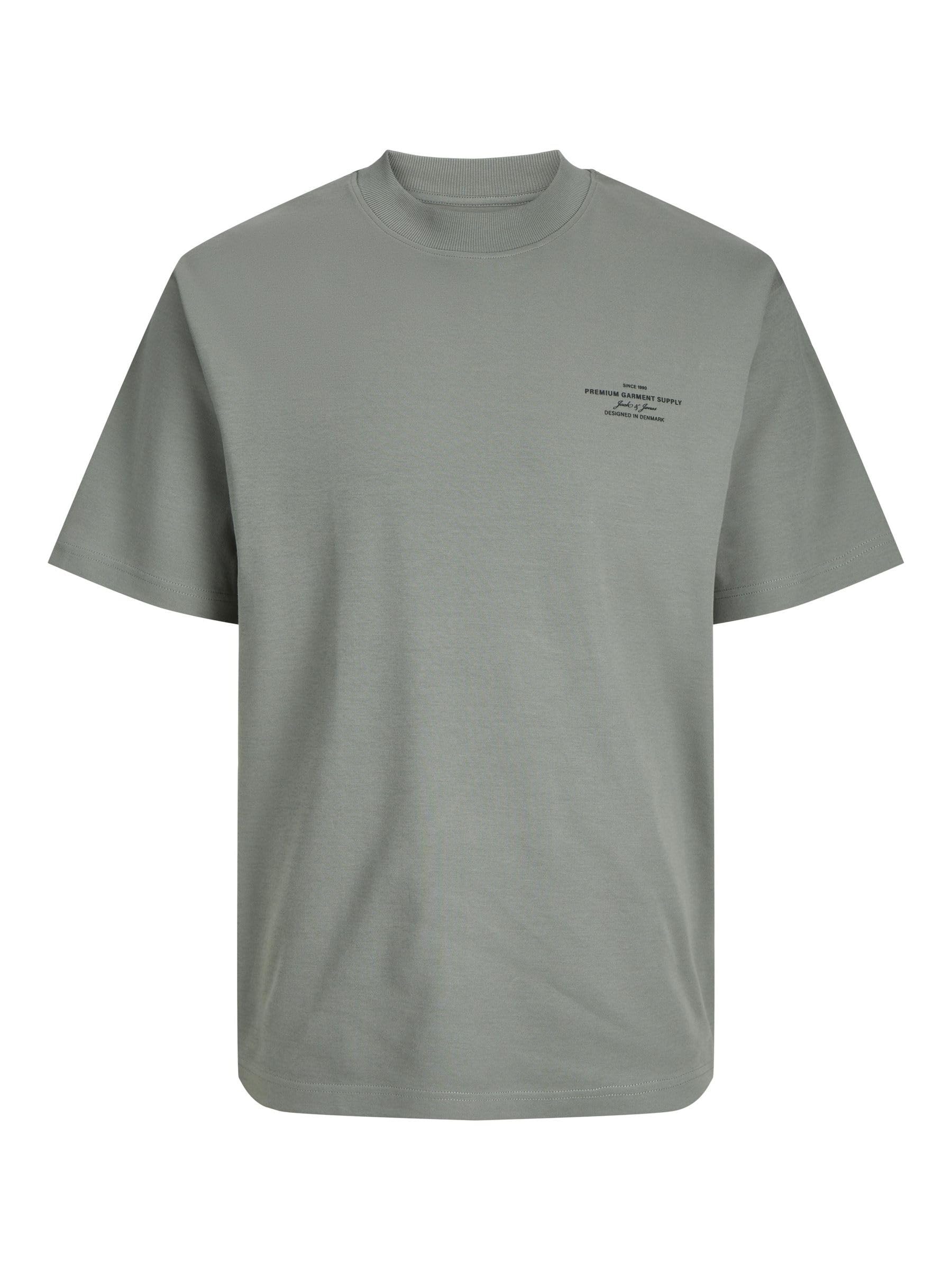 JACK & JONES Men's Jprblachad Branding SS Crew Neck Tee Sn, Agave Green, XS