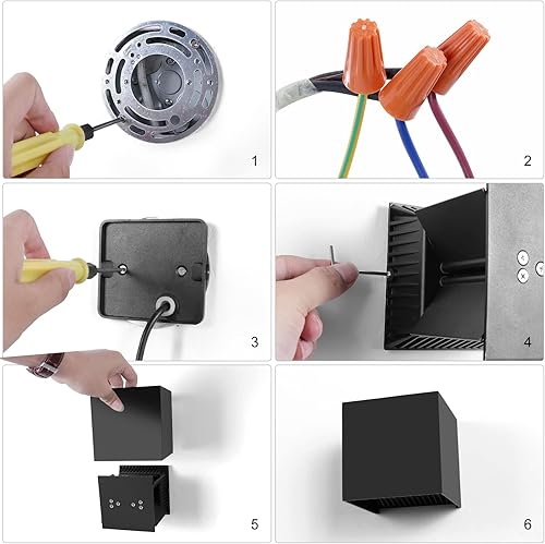 Miniatura 8 de Kawell Lámpara de pared moderna de 24 W, lámpara de pared LED de aluminio IP65, ángulo de haz ajustable para interiores y exteriores, para baño,