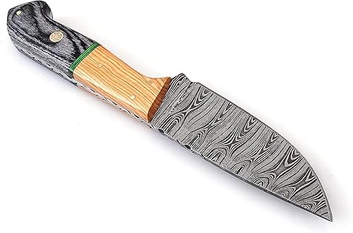 Miniatura 4 de Cuchillos de Damasco Hecho a mano Personalizado Cuchillo de caza de Damasco - Mejor cuchillo de caza de hoja de acero de Damasco Cuchillo de caza -