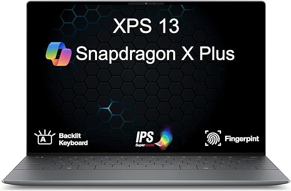 Dell XPS 13 9345 AI Powered Laptop 13.4" WUXGA (Qualcomm Snapdragon X Plus X1P-42-100, 16GB LPDDR5X, 512GB M.2 PCIe SSD, Qualcomm Adreno GPU, Win 11 Pro)