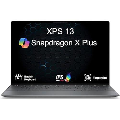 Dell XPS 13 9345 AI Powered Laptop 13.4" WUXGA (Qualcomm Snapdragon X Plus X1P-42-100, 16GB LPDDR5X, 512GB M.2 PCIe SSD, Qualcomm Adreno GPU, Win 11 Pro)