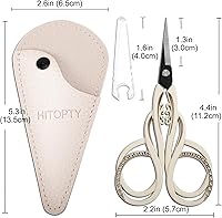 Vista 2 de Tijeras de costura pequeñas, tijeras de precisión de punta afilada para manualidades, costura, bordado, punto de cruz, detalle de ganchillo, corte