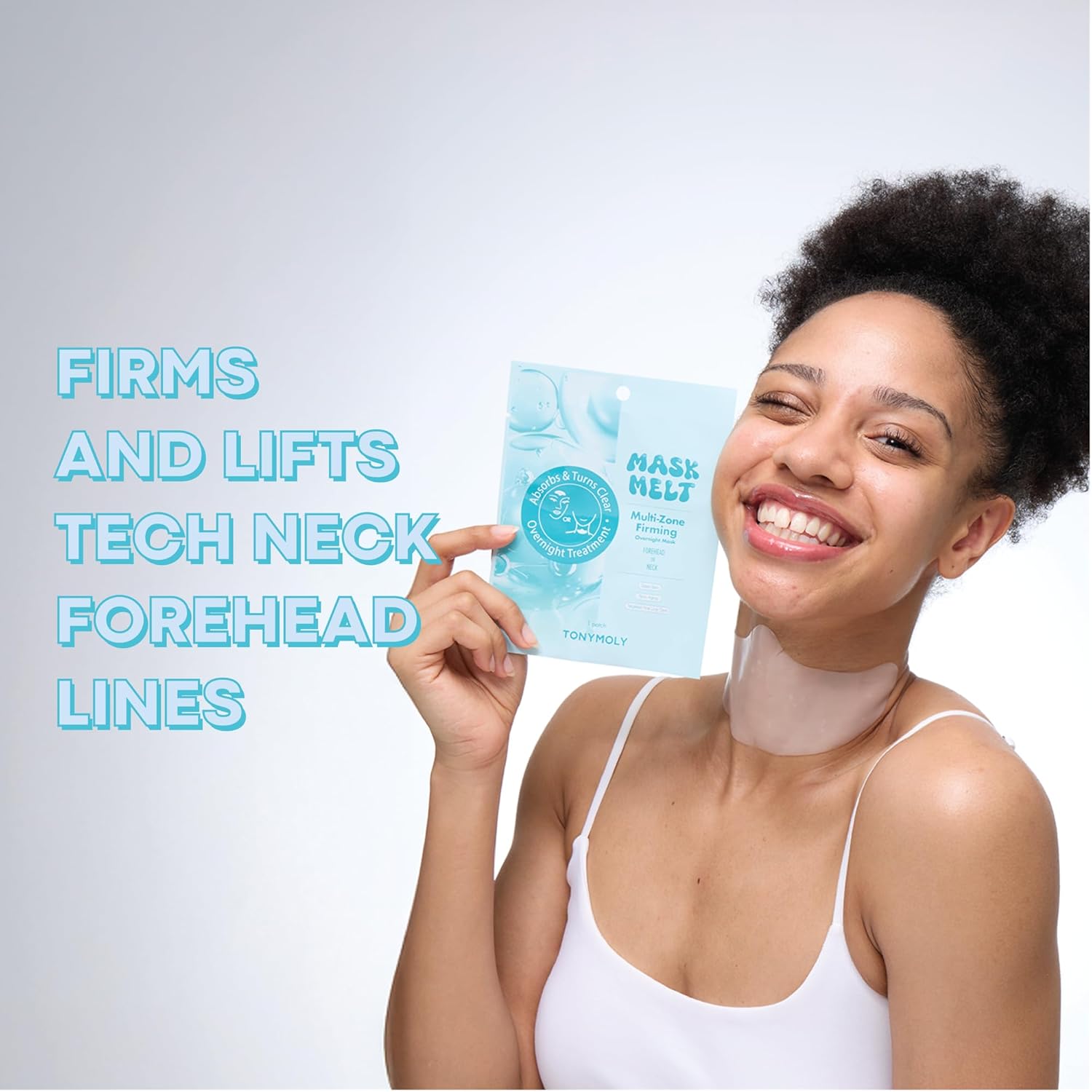 TONYMOLY Mask Melt Brightening Hydrogel Overnight Face Mask, Vitamin C and Rice Essence, 1 Sheet - Image 2