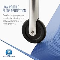 Vista 6 de Dynarex FLATMat - Tapetes de otoño para pacientes mayores, borde biselado para accesibilidad a sillas de ruedas, almohadilla antideslizante para Azul