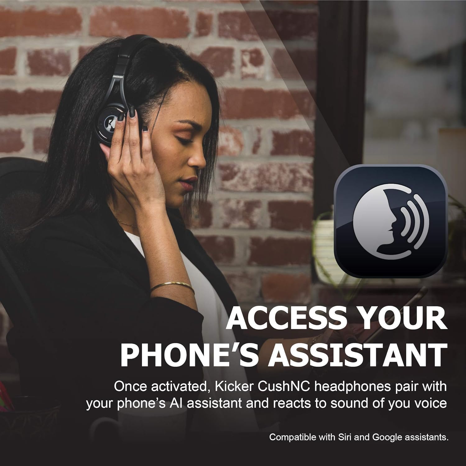 kicker cushnc bluetooth noise cancelling headphones stereo earbud headphone and earbud listening package