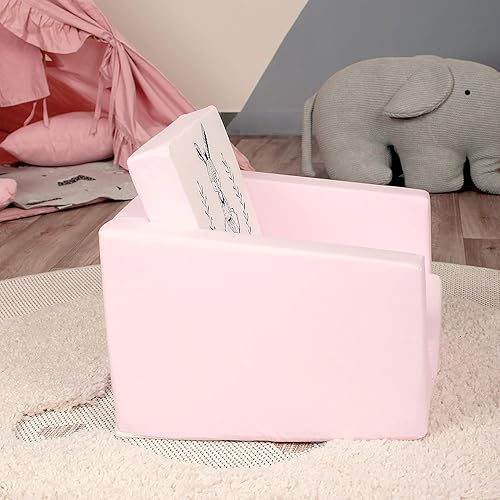 Miniatura 25 de Delsit - Versátil sofá individual 2 en 1 para niños pequeños y niños - Silla elegante con apertura abatible - Muebles suaves para bebé con funda