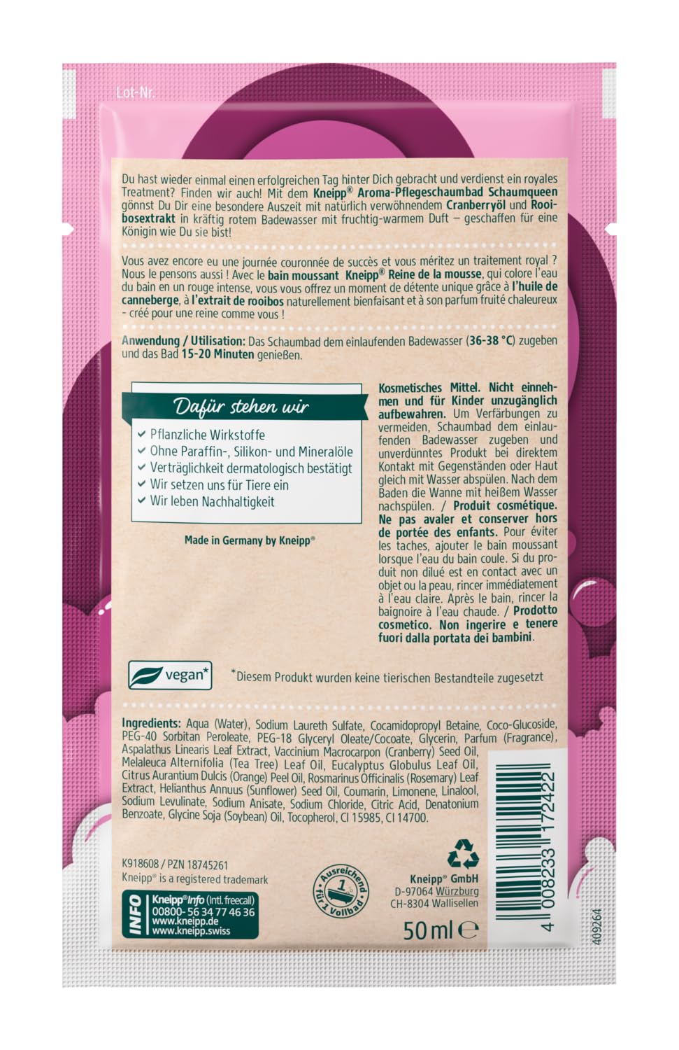 Baño de burbujas de la marca Kneipp ideal para Mujer