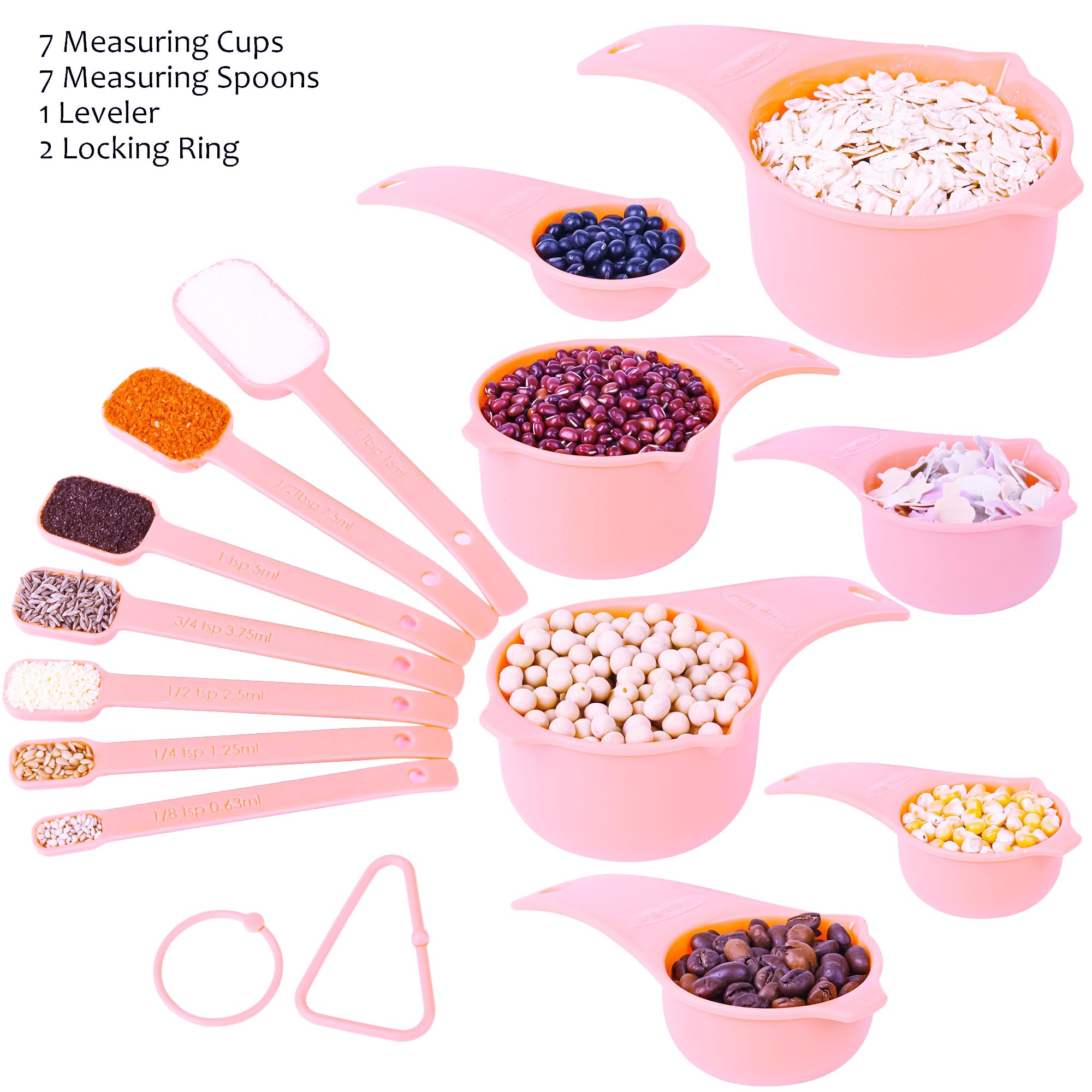 Snapklik.com : Measuring Cups And Spoons Set, Plastic Measuring Cup Set ...
