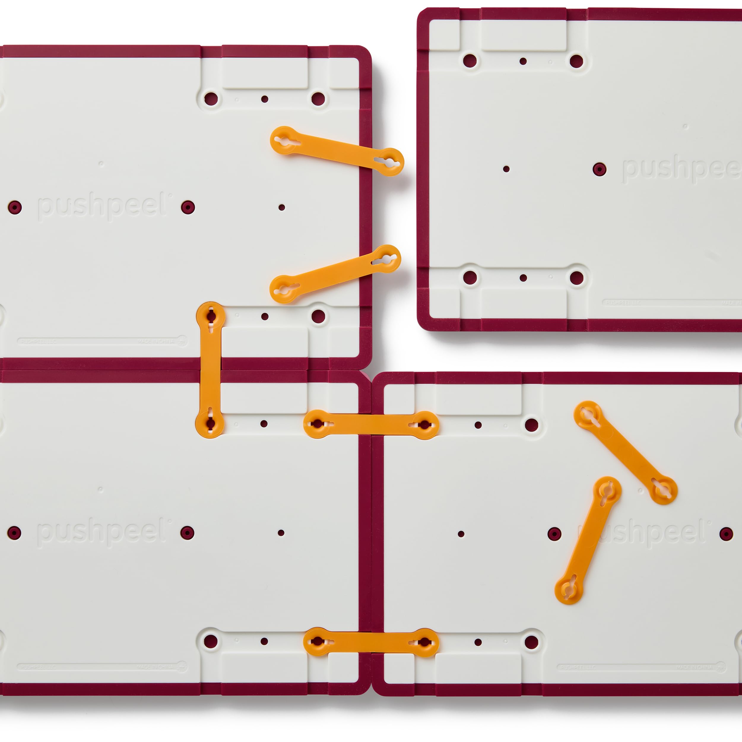 Pushpeel XL Sensory Activity Board - Erweiterbares Silikon Fidget Toy für Stress, Angst, ADHS & Autismus - Modular, Silent, No Mess - Berry