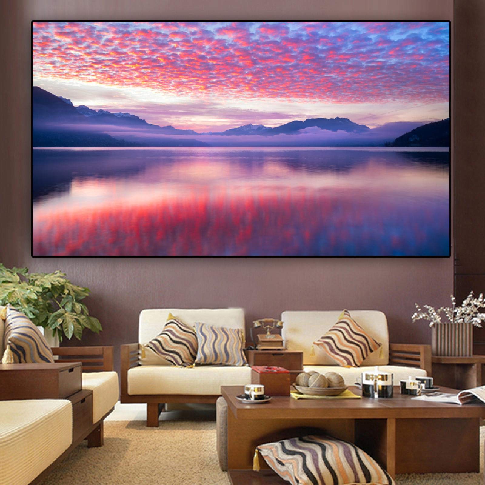 Paysage montagne nuage affiche en toile pour créer un coin de nature dans votre chambre