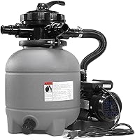 XtremepowerUS 12" Sand Filter Pump 2400 GPH Above Ground Pool Filter System, 7-Way Valve, Up to 10,000 Gal, Includes Media & Adapters