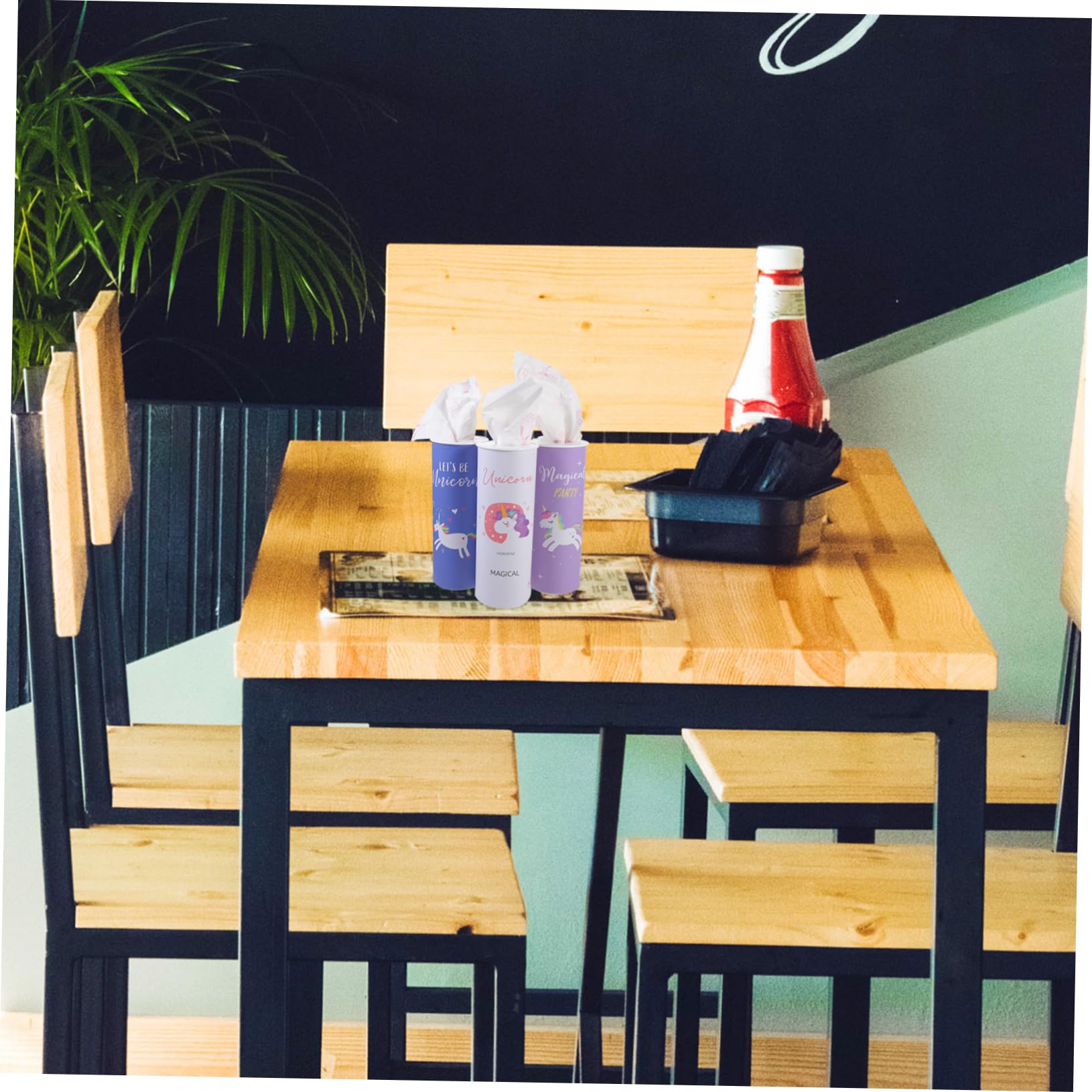 BESTYASH Servilletas De Papel Con Estampado De Dibujos Animados De Unicornio Pañuelos De Unicornio Pañuelos Decorativos De Mesa Servilletas Lindas De 3 piezas x 4