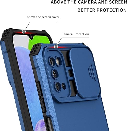 Miniatura 5 de Funda compatible con Honor X7 4G, cubierta de lente de cámara deslizante integrada compatible con Honor Play 30 Plus 5G con función atril 2 en 1,