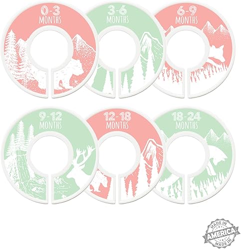 Divisores de tamaño para armario de bebé, decoración de guardería, sistema organizador de ropa, divisores de armario, organización de ropa colgante,