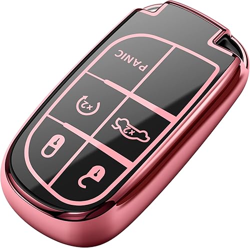 Miniatura 6 de Tukellen Funda para llavero Jeep  Funda de TPU suave compatible con Grand Cherokee, Renegade, Chrysler, Dodge, RAM, Journey, Dart, Fiat, Durango,